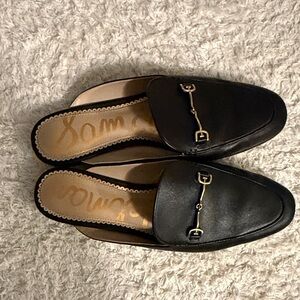 Sam Edelman Black Leather Mules